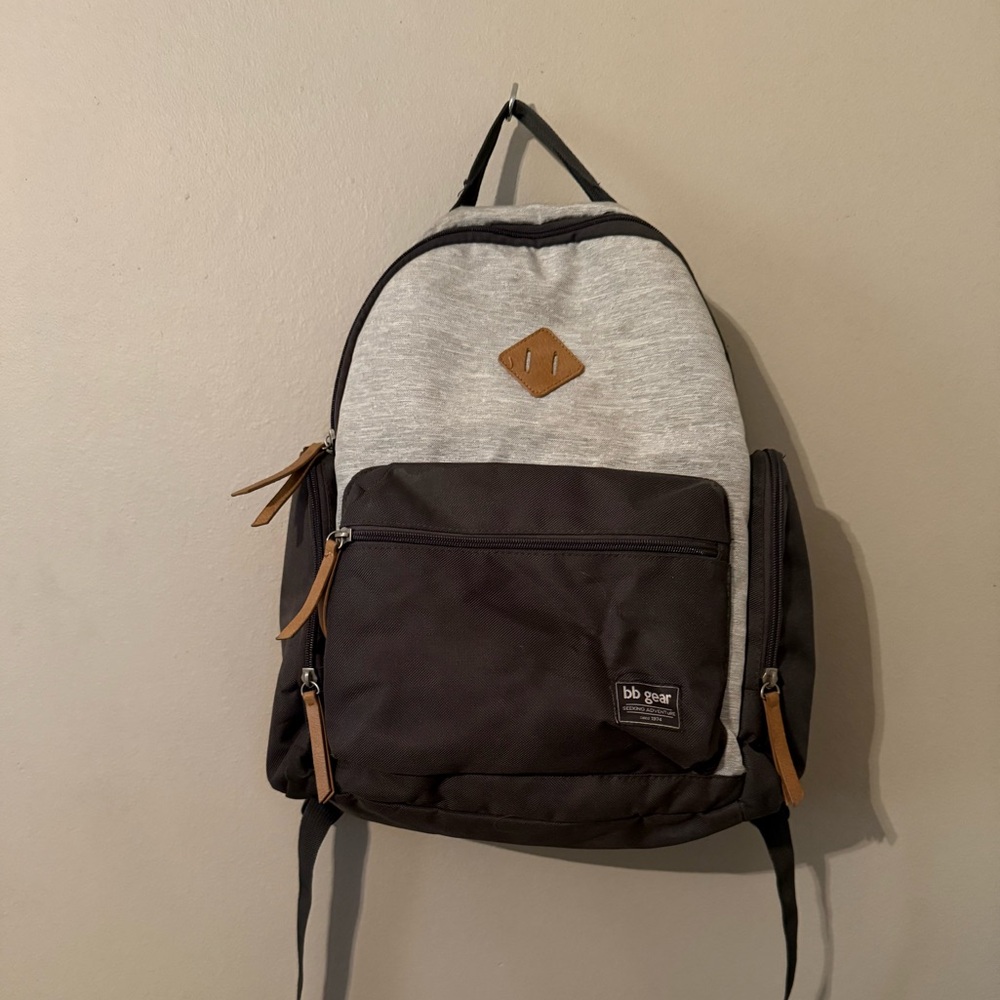 Stylish Gray and charcoal gray diaper bag Backpack